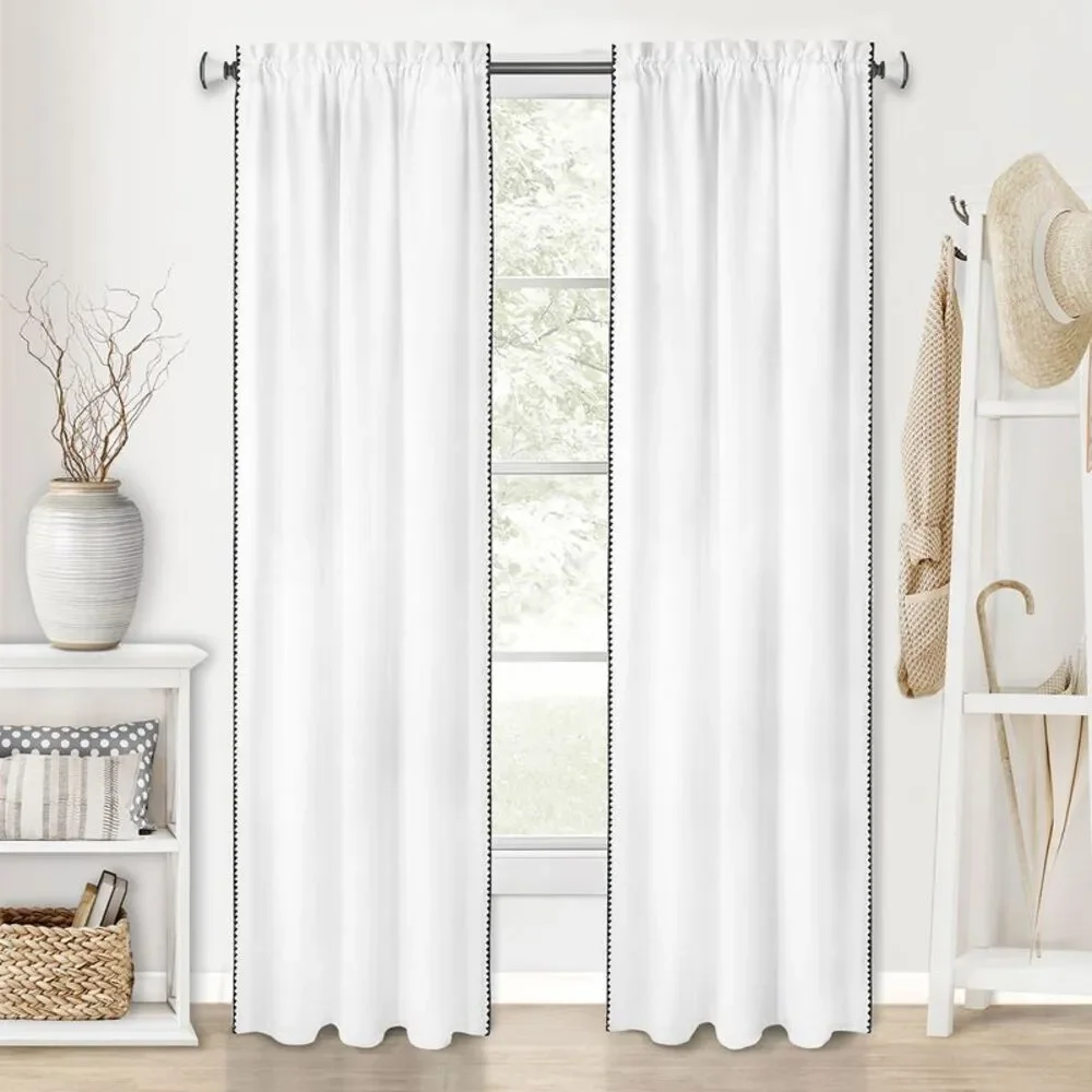 PowerSellerUSA Kendall 2-Pcs Blackout Curtain Panels Set for Windows, 52